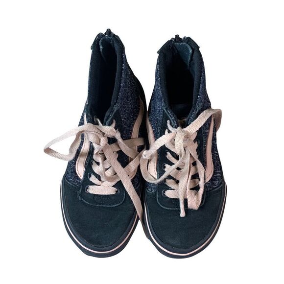 Old Skool toddler girl high top Vans - Picture 3 of 15